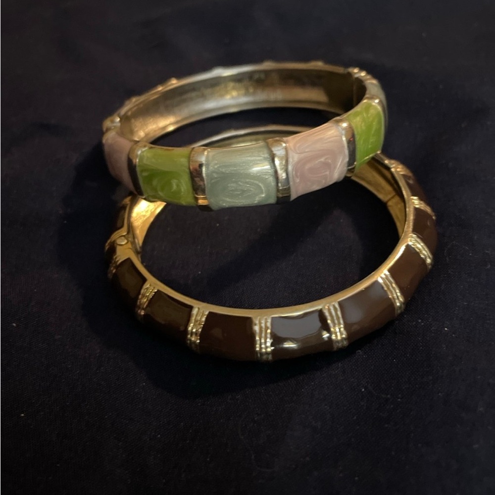 2 Hinged Enamel Bracelet (Cookie Lee)
